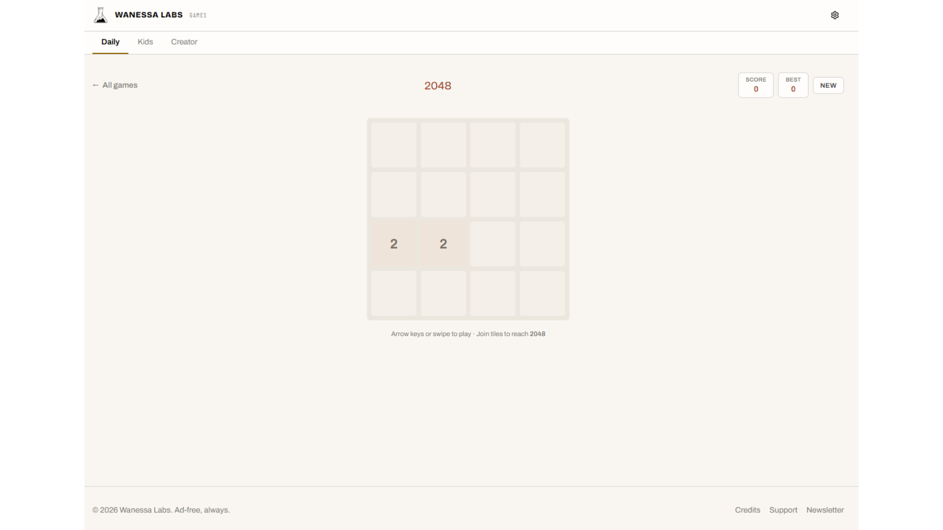 2048 screenshot 1