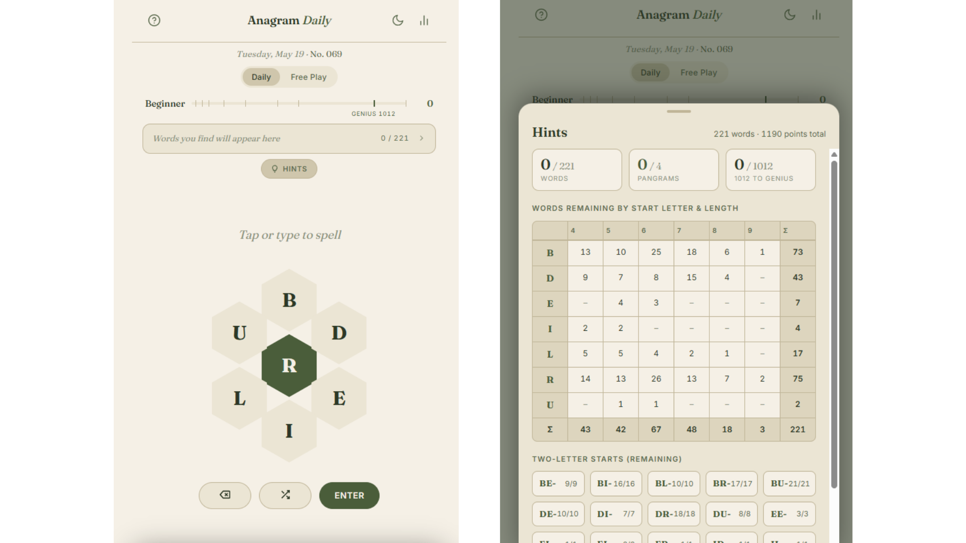 Anagram Daily screenshot 2