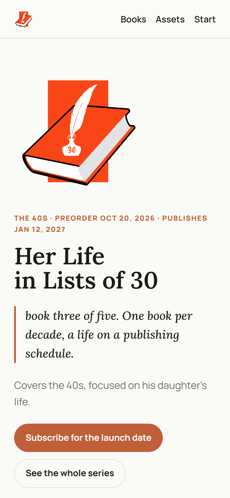 The current book on a phone, with the preorder one tap away.